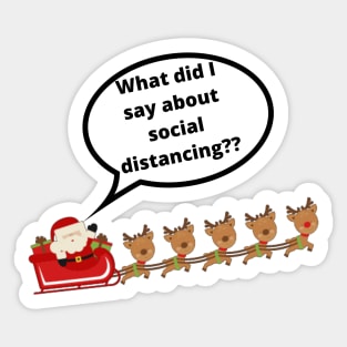 Santa Reindeer Sticker